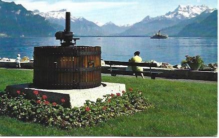 POSTAL L00332: Lago en Vevey