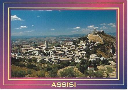 POSTAL L00341: Vista general de Asis, Italia