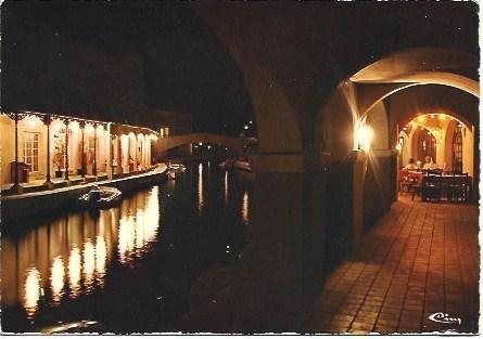 POSTAL L00343: Canal del Norte de Port Grimaud, de noche