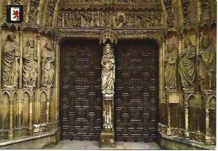 POSTAL L00306: Puerta de Nuestra Señora la Blanca de la catedral de Leon