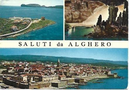 POSTAL L00214: Vistas de Alghero, Italia