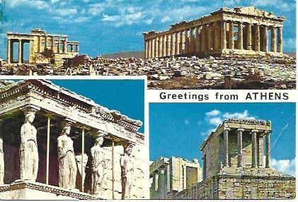POSTAL L00182: Vistas de la Acropolis de Atenas
