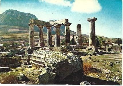 POSTAL L00187: Templo de Apolo en Corinto, Grecia