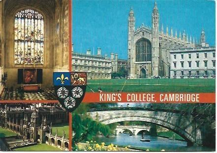 POSTAL L00223: Vistas del King's College de Cambridge