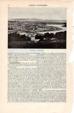 LAMINA V08704: Vista general Londonderry, Irlanda