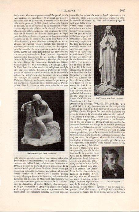 LAMINA V09071: Desconsuelo y La Virgen, por Jose Llimona
