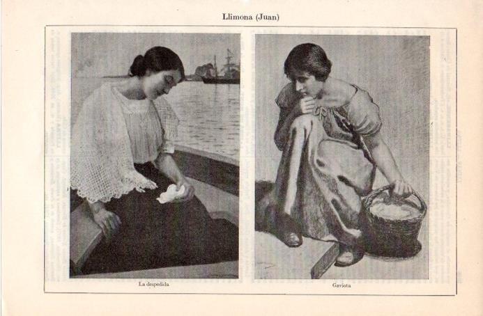 LAMINA V09072: La despedida y gaviota, por Juan Llimona