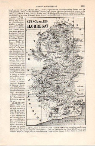LAMINA V09075: Mapa de la cuenca del rio Llobregat