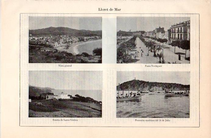 LAMINA V09078: Vistas de Lloret de Mar, Girona