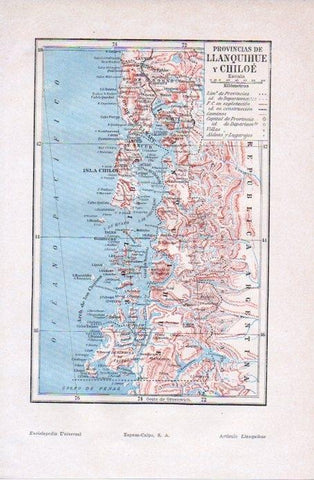 LAMINA V09064: Mapa de las provincias de Llanquihue y Chiloe, Chile
