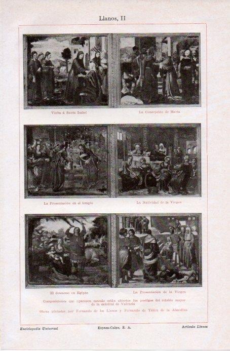 LAMINA V09062: Composiciones del retablo mayor de la catedral de Valencia