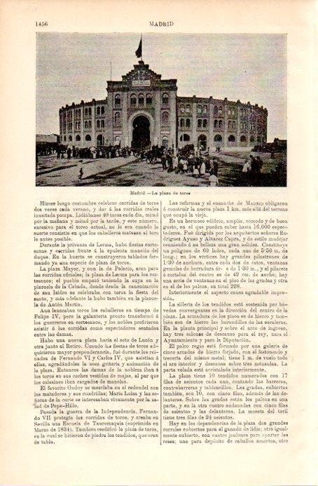 LAMINA V09055: Plaza de Toros, Madrid