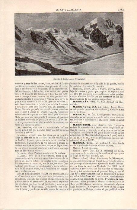LAMINA V09091: Madritsch-Joch en los Alpes
