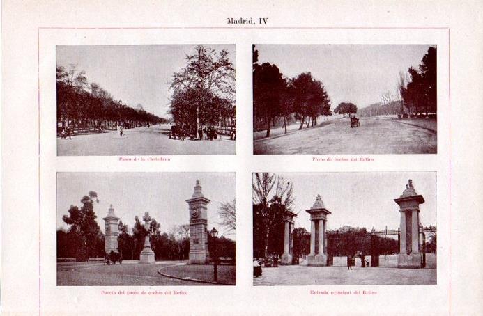LAMINA V09051: El Retiro y Paseo de la Castellana en Madrid