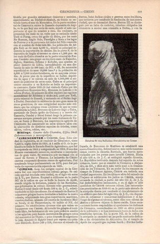LAMINA V09099: Estatua de una bailarina en Cirene