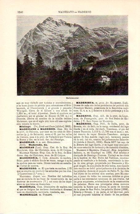 LAMINA V09005: Vista del Maderanertal, Suiza