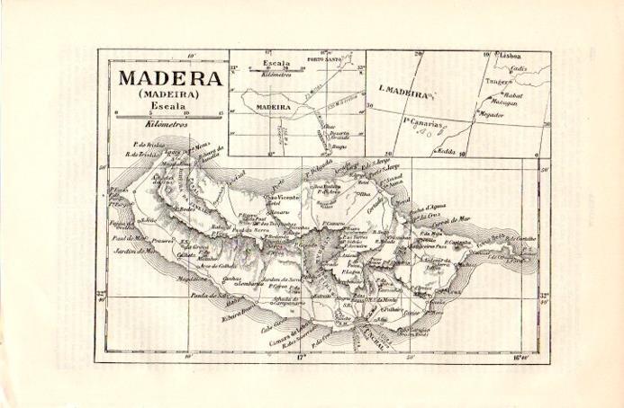 LAMINA V09004: Mapa de Madeira