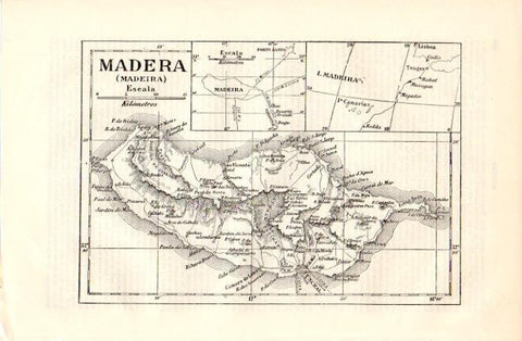 LAMINA V09004: Mapa de Madeira