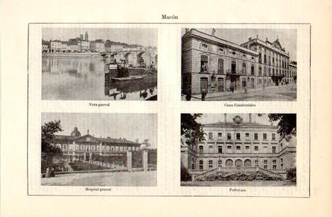 LAMINA V08991: Vistas de Macon, Francia