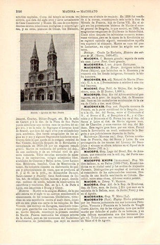LAMINA V08990: Iglesia de San Pedro en Macon, Francia