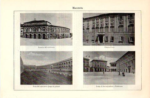 LAMINA V08984: Vistas de Macerata, Italia