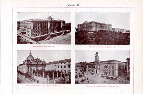 LAMINA V09043: Palacio Real y Ministerio de la Gobernacion, Madrid