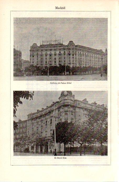 LAMINA V09039: Palace Hotel y hotel Ritz en Madrid