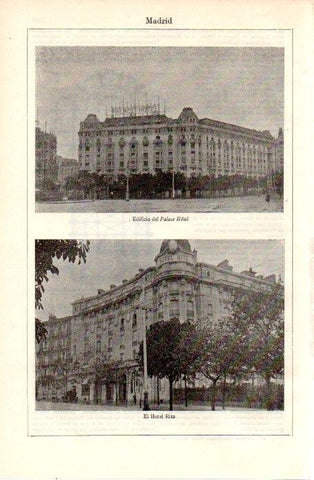 LAMINA V09039: Palace Hotel y hotel Ritz en Madrid