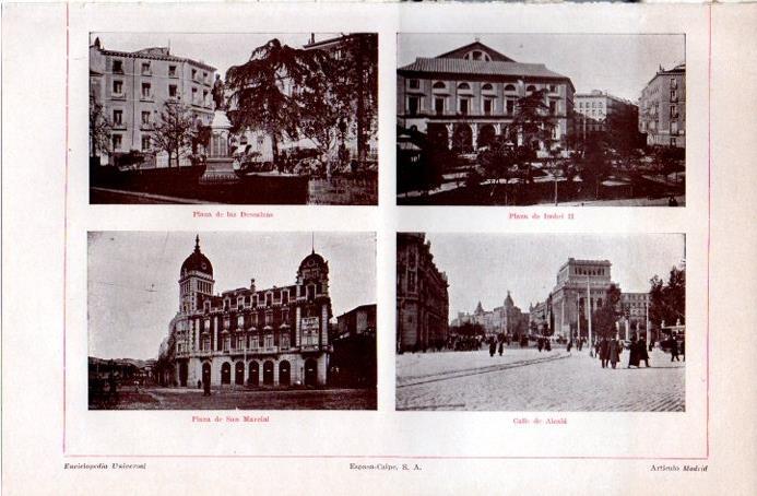 LAMINA V09038: Plazas y calle Alcala en Madrid