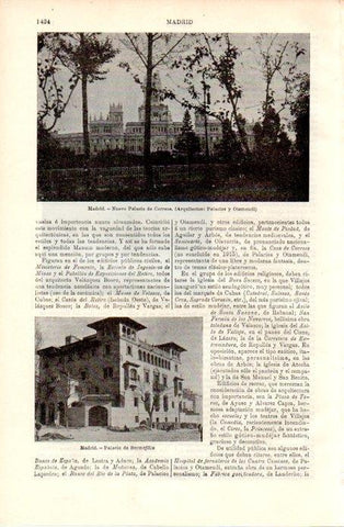 LAMINA V09036: Palacio de Correos en Madrid