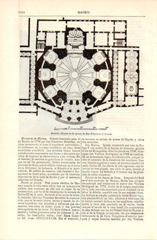 LAMINA V09031: Planta de la Iglesia de San Francisco el Grande, Madrid