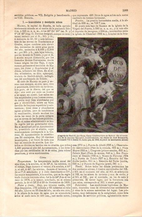 LAMINA V09018: Alegoria de Madrid, por Goya