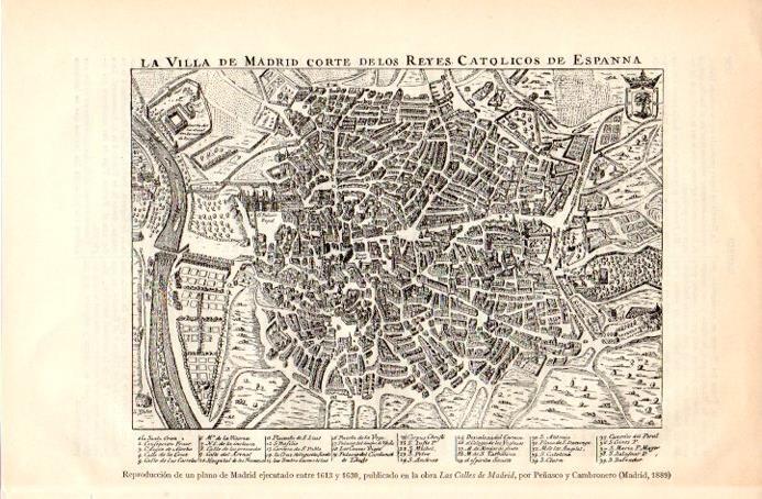LAMINA V09019: Plano de la Villa de Madrid de 1889