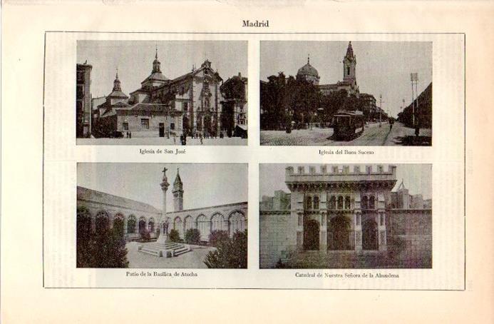 LAMINA V09026: Iglesias, Basilica y Catedral en Madrid