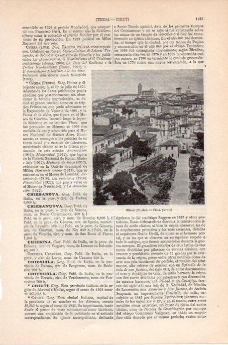 LAMINA V09210: Vista parcial de Chieti, Italia