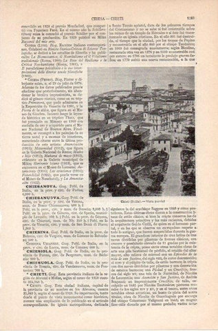 LAMINA V09210: Vista parcial de Chieti, Italia