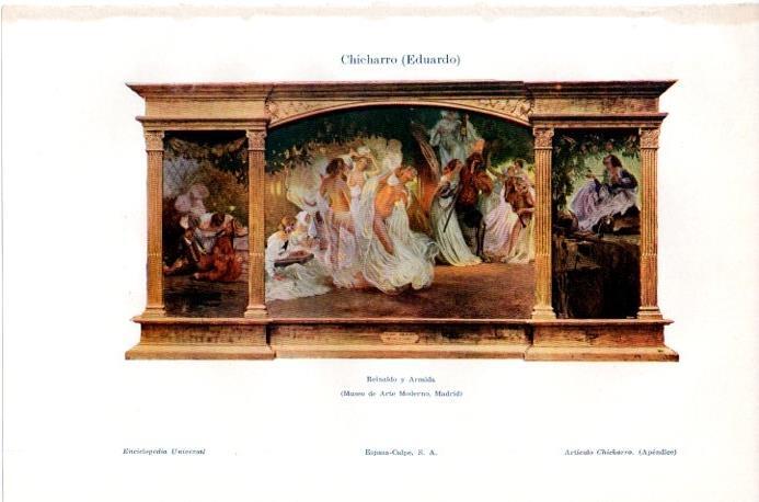 LAMINA V09208: Reinaldo y Armida, por Eduardo Chicharro
