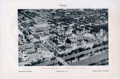 LAMINA V09204: Vista aerea de Chicago