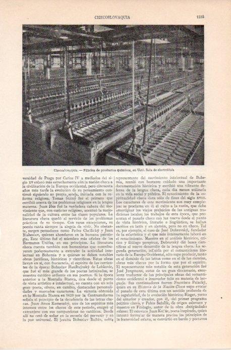LAMINA V09196: Fabrica de productos quimicos en Usti, Checoslovaquia