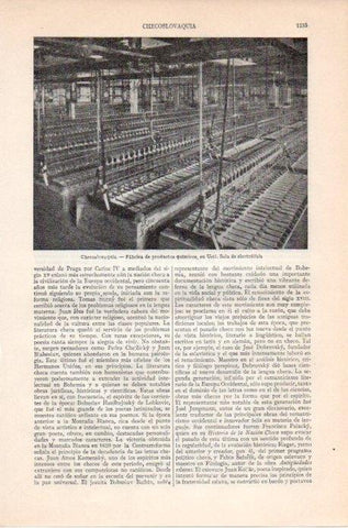 LAMINA V09196: Fabrica de productos quimicos en Usti, Checoslovaquia