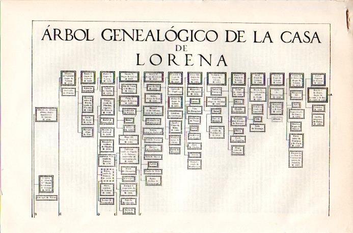LAMINA V09252: Entrada de arbol genealogico de la casa de Lorena