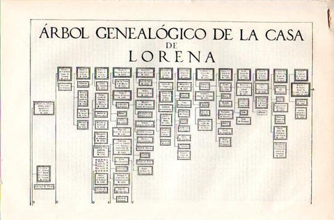 LAMINA V09252: Entrada de arbol genealogico de la casa de Lorena
