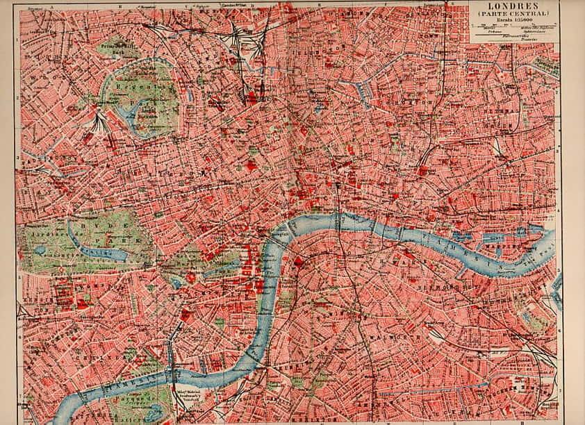 LAMINA V09249: Plano parte central de Londres