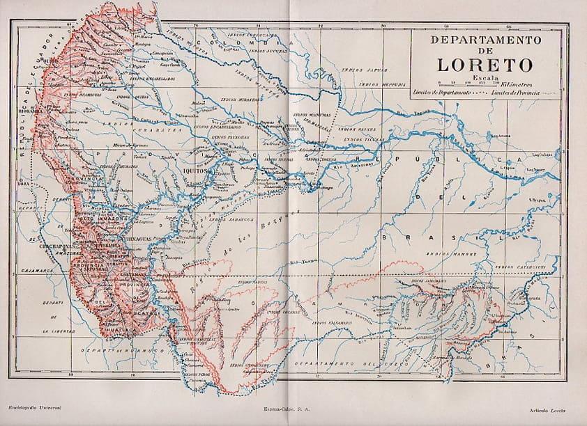 LAMINA V09244: Mapa del Departamento de Loreto