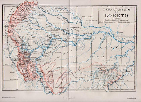 LAMINA V09244: Mapa del Departamento de Loreto
