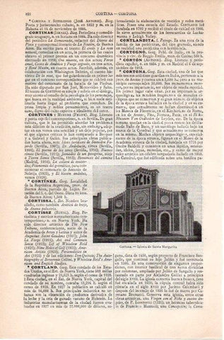 LAMINA V09138: Iglesia de Santa Margarita en Cortona, Italia