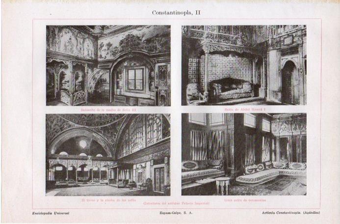 LAMINA V09125: Interiores del antiguo Palacio Imperial en Constantinopla