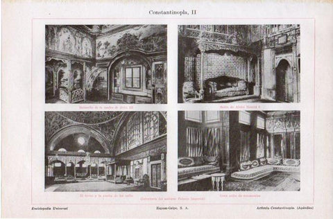 LAMINA V09125: Interiores del antiguo Palacio Imperial en Constantinopla