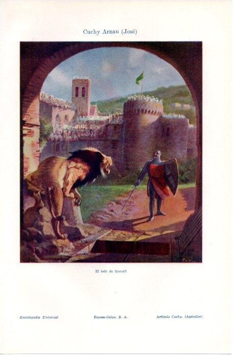 LAMINA V09175: El leon de Queralt, por Jose Cuchy Arnau