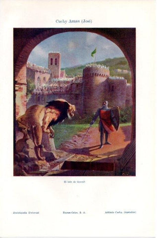 LAMINA V09175: El leon de Queralt, por Jose Cuchy Arnau